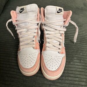 Nike Women’s High-Top Sneakers in White and Soft Pink
